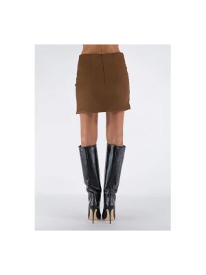 Mini falda Nineminutes marrón