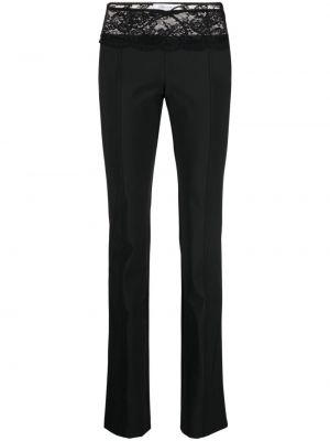 Čipkované nohavice Blumarine čierna