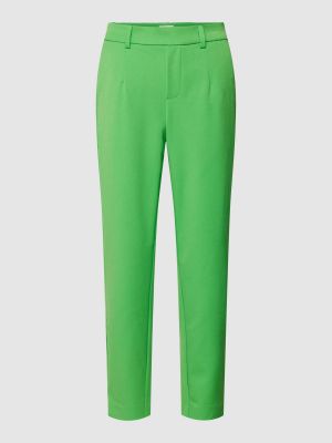 Spodnie slim fit Object zielone