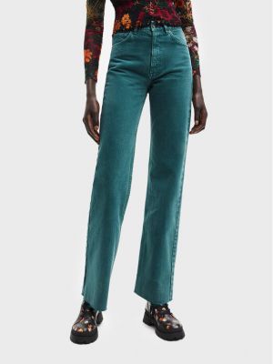 Luźne jeansy Desigual - zielony