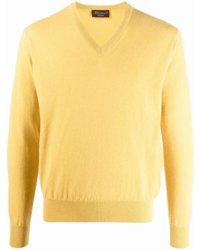 Jersey de cachemir con escote v de tela jersey Doriani Cashmere amarillo