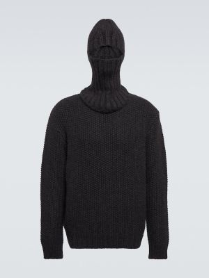 Jersey de alpaca con capucha de tela jersey Givenchy negro