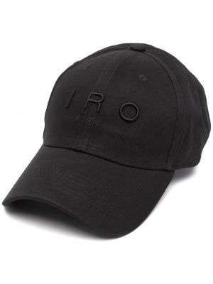 Siuvinėtas kepurė su snapeliu Iro juoda