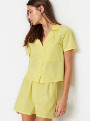 Piżama Trendyol żółta