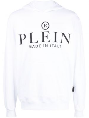 Kokvilnas kapučdžemperis ar apdruku Philipp Plein