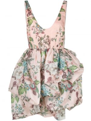 Květinové šaty s potiskem Zimmermann růžové