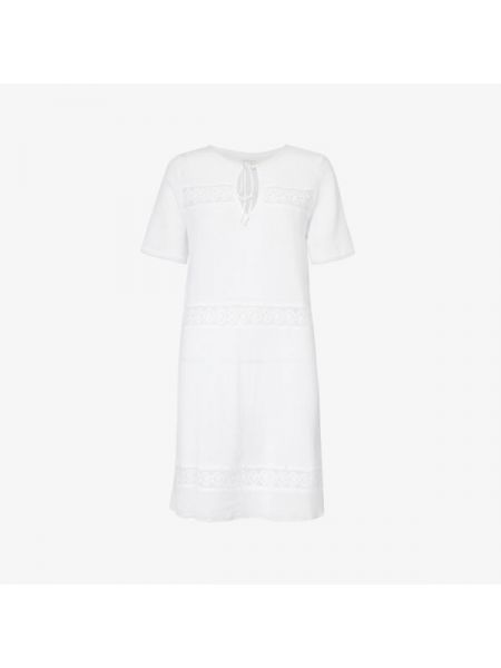 Хлопковое мини-платье roxy с v-образным вырезом Aspiga белый