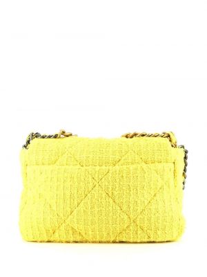 Sac en tweed Chanel Pre-owned jaune