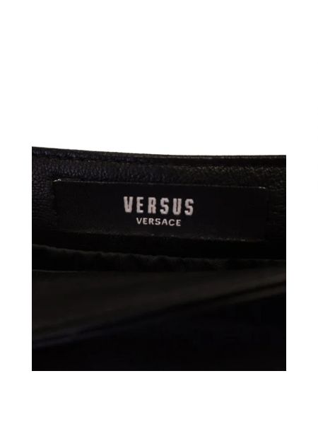 Falda de cuero Versace Pre-owned negro