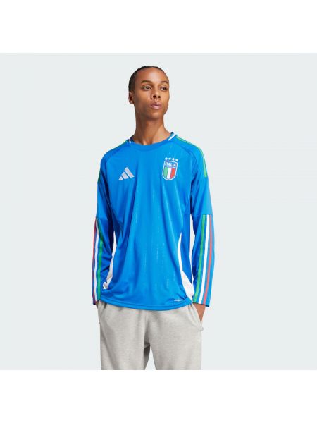Koszulka z długim rękawem Adidas niebieska