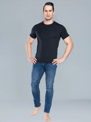 Polo krekls ar īsām piedurknēm Italian Fashion melns