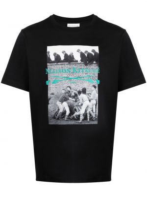 T-shirt con stampa Maison Kitsuné nero