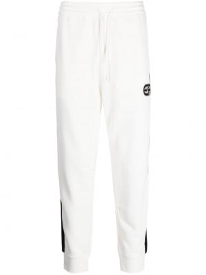 Pantaloni con stampa Emporio Armani bianco