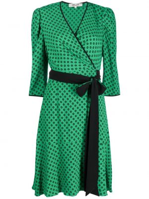 Flekket dress Dvf Diane Von Furstenberg grønn