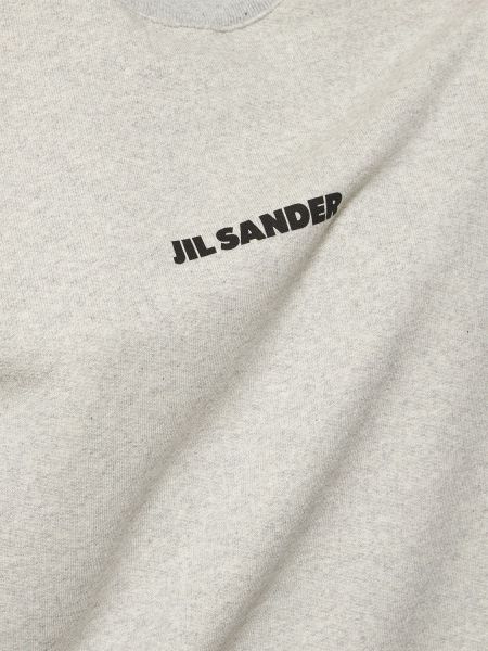 Jersey pamut melegítő felső nyomtatás Jil Sander szürke