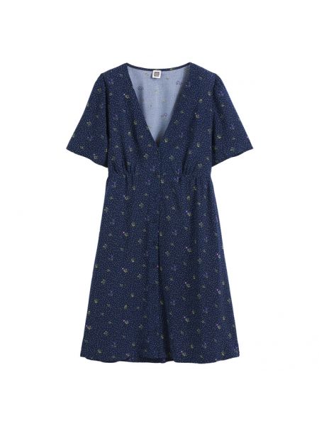 Mini vestido con estampado bootcut La Redoute Collections azul