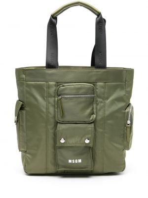 Τσάντα shopper Msgm πράσινο
