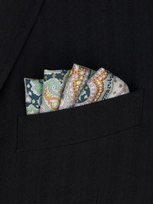 Hedvábná kravata s potiskem s paisley potiskem Etro