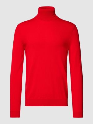 Dzianinowy sweter Hugo czerwony