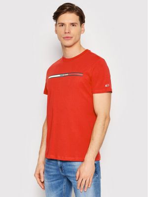 Majica Tommy Jeans rdeča