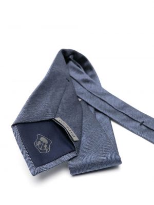 Hedvábná kravata Corneliani modrá