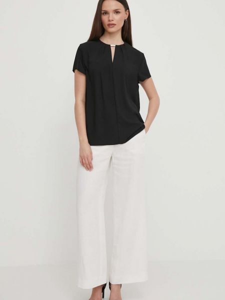 Однотонная блузка Calvin Klein черная