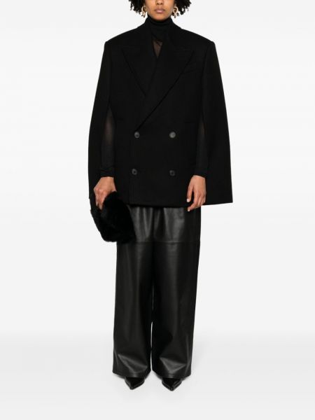 Vlněný kabát Wardrobe.nyc černý