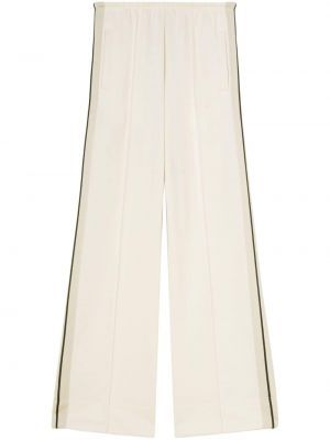 Voľné bavlnené priliehavé nohavice Palm Angels biela