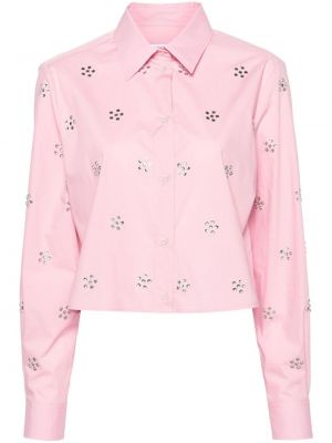Βαμβακερό πουκάμισο Msgm ροζ