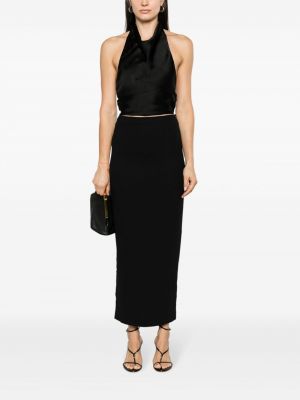 Krepové dlouhá sukně Matteau černé