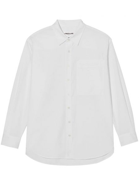 Košile s výšivkou :chocoolate bílá