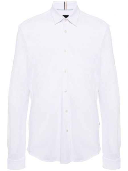 Βαμβακερό πουκάμισο Boss λευκό