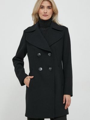 Вълнено палто Sisley черно