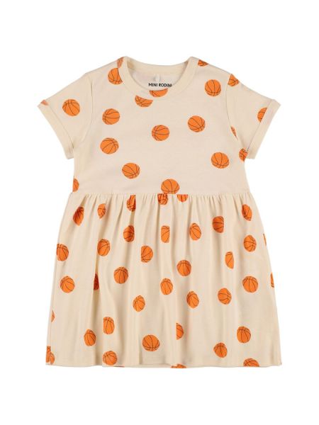 Bomull dress for jenter Mini Rodini hvit