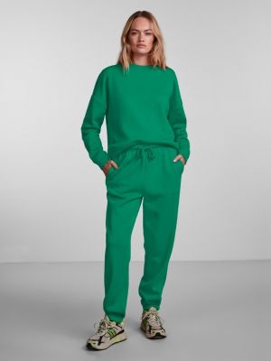 Spodnie sportowe Pieces zielone