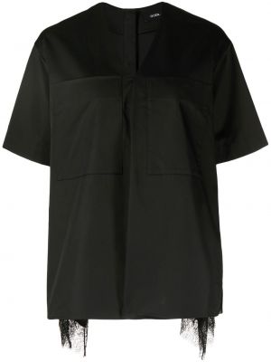 Блуза с дантела Goen.j черно