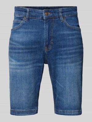 Szorty jeansowe slim fit z kieszeniami Strellson niebieskie