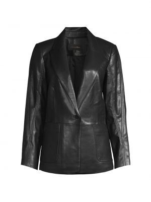 Кожаный пиджак из искусственной кожи Kobi Halperin черный