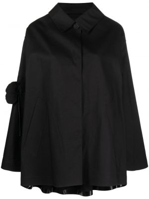 Φλοράλ βαμβακερό παλτό Cecilie Bahnsen μαύρο