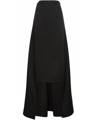 Bavlnená dlhá sukňa Staud čierna