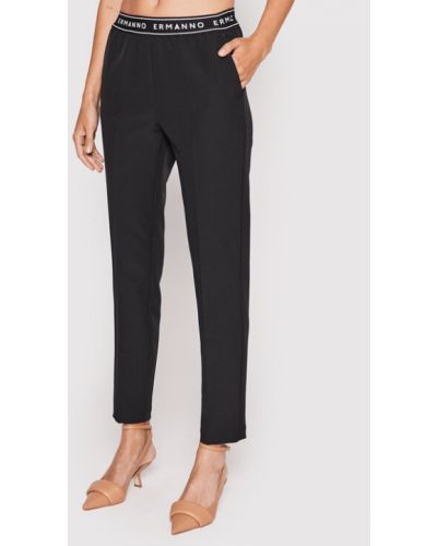 Ermanno Firenze Szövet nadrág P024E26 Fekete Regular Fit
