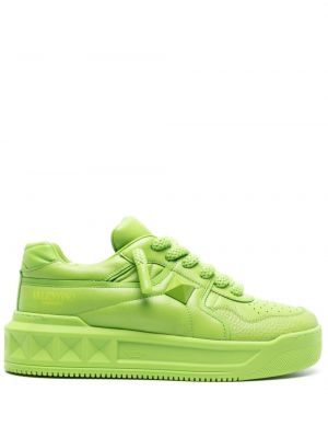 Sneakers di pelle Valentino Garavani verde