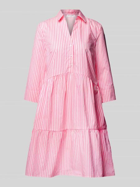 Sukienka midi w paski Christian Berg Woman różowa