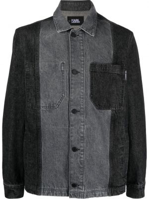 Džinsiniai marškiniai Karl Lagerfeld pilka