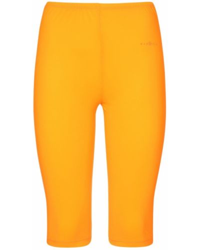 Pantaloni scurți din jerseu Mm6 Maison Margiela portocaliu