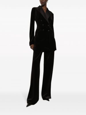 Pantalon en velours Dolce & Gabbana noir