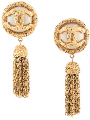 Pendientes con perlas Chanel Pre-owned dorado