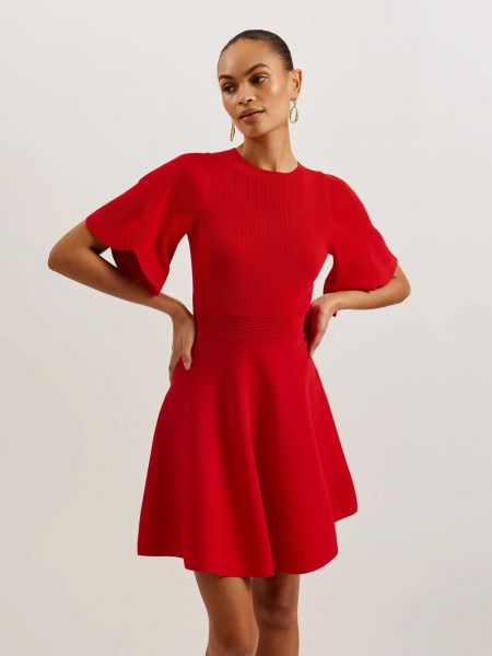 Džinsinė suknelė Ted Baker raudona