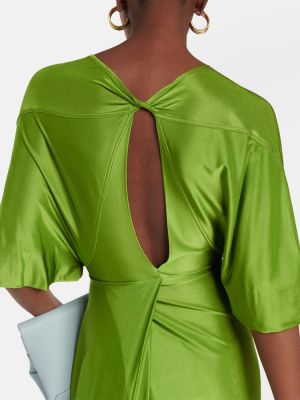 Midi šaty Victoria Beckham zelená