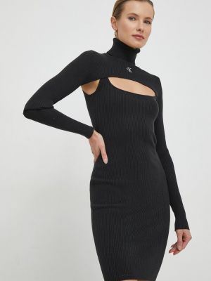 Sukienka mini dopasowana Calvin Klein Jeans czarna